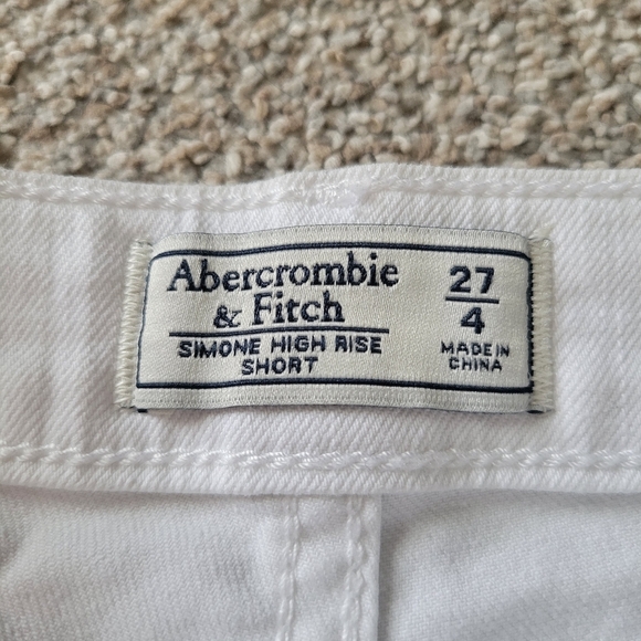 Abercrombie & Fitch Simone White High Rise Shorts sz 27 - Very Good Condition - Picture 3 of 5